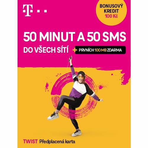 DÁREK – T-Mobile SIM Twist 50 MINUT A 50 SMS